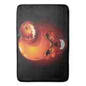 ハロウィーンスカルとカボチャ バスマット (正面縦)