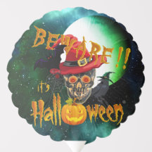 ハロウィーンスカルとカボチャ