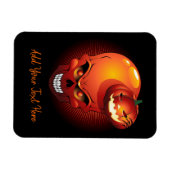 ハロウィーンスカルとカボチャ マグネット (横)