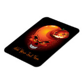 ハロウィーンスカルとカボチャ マグネット (左側)