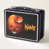 ハロウィーンスカルとカボチャ メタルランチボックス (裏面)