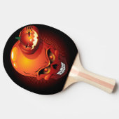 ハロウィーンスカルとカボチャ 卓球ラケット (横)