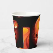 ハロウィーンスカルとカボチャ 紙コップ (左)