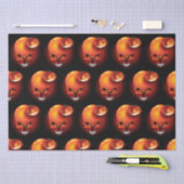ハロウィーンスカルとカボチャ 薄葉紙 (クラフト)