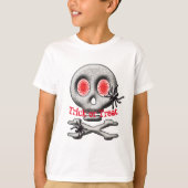 ハロウィーンスカルとスパイダー Tシャツ (正面)