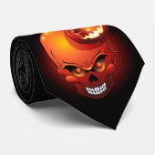 ハロウィーンスカルとパンプキンタイ ネクタイ (ロール)
