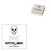 ハロウィーンスカルとボーン ラバースタンプ (押印)