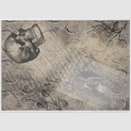 ハロウィーンスカルとムーンパターンスタンプEphemera 薄葉紙