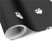 ハロウィーンスカルの白黒パターン ラッピングペーパー (ロールコーナー)