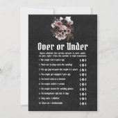 ハロウィーンスカルオーバーまたはブライダルシャワーゲーム 招待状 (正面)