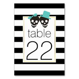 ハロウィーンスカルカップル結婚アクアの表番号 テーブルナンバー