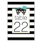 ハロウィーンスカルカップル結婚アクアの表番号 テーブルナンバー (裏面)