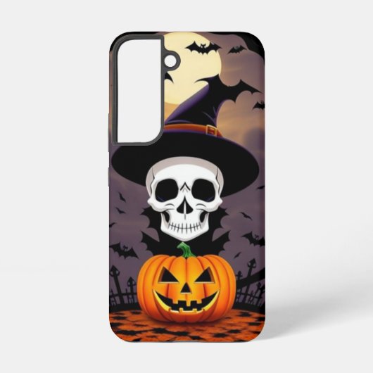 ハロウィーンスカルカボチャ SAMSUNG GALAXYケース (裏面)