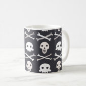 ハロウィーンスカルカラフルパターン コーヒーマグカップ (正面右)