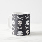 ハロウィーンスカルカラフルパターン コーヒーマグカップ (正面左)