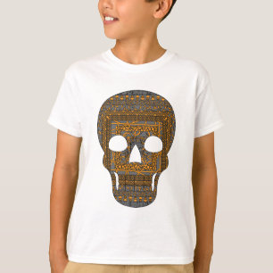 ハロウィーンスカルキッズアンドベビーライトシャツ Tシャツ