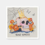 ハロウィーンスカルクラウンバタフライスパイダーダーク不気味 スタンダードカクテルナプキン (正面)