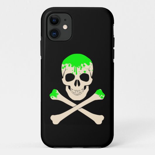 ハロウィーンスカルクロスボーン粘液骨格 Case-Mate iPhoneケース (裏面)