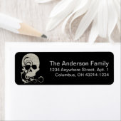 ハロウィーンスカルグリッターテクスチャ1住所 シール (インサイチュ)