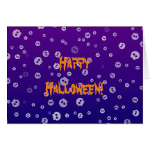 ハロウィーンスカルグリーティングカード