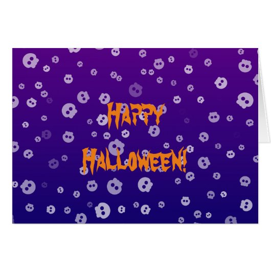 ハロウィーンスカルグリーティングカード (正面横)