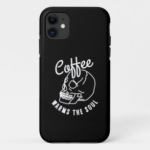 ハロウィーンスカルコーヒーは魂の白を暖める iPhone 11 ケース