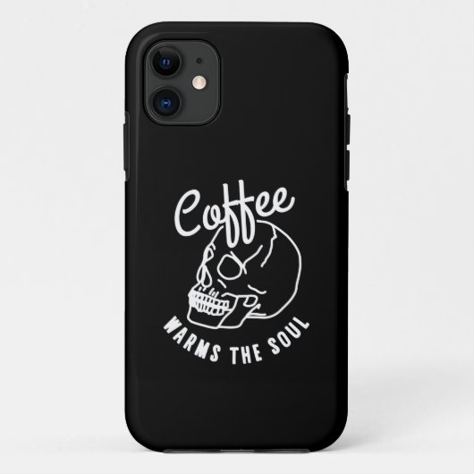 ハロウィーンスカルコーヒーは魂の白を暖める Case-Mate iPhoneケース (裏面)