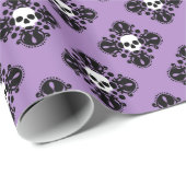 ハロウィーンスカルダマスクエレガントパターン ラッピングペーパー (ロールコーナー)