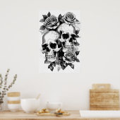 ハロウィーンスカルデジタルアートダウンロード,悪夢 ポスター (キッチン)