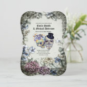 ハロウィーンスカルトレンディーパーティー招待状水彩 招待状 (スタンド正面)