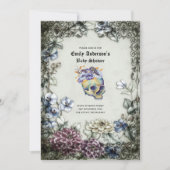 ハロウィーンスカルトレンディーパーティー招待状水彩 招待状 (正面)