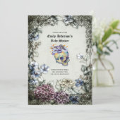 ハロウィーンスカルトレンディーパーティー招待状水彩 招待状 (スタンド正面)