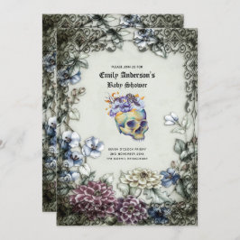 ハロウィーンスカルトレンディーパーティー招待状水彩 招待状