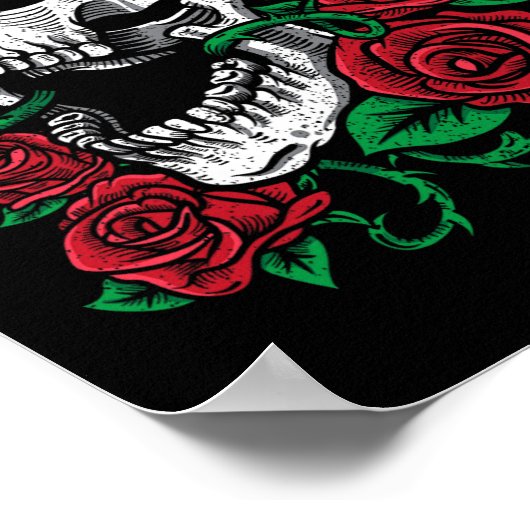 ハロウィーンスカルバラスケルトンギフトアイディア ポスター (角)