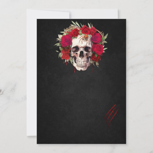 ハロウィーンスカルバラパーティの招待状大人 招待状 (裏面)