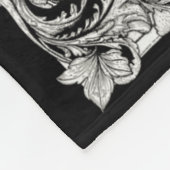 ハロウィーンスカルパステルゴシックフラワーゴシックフローラC フリースブランケット (角)