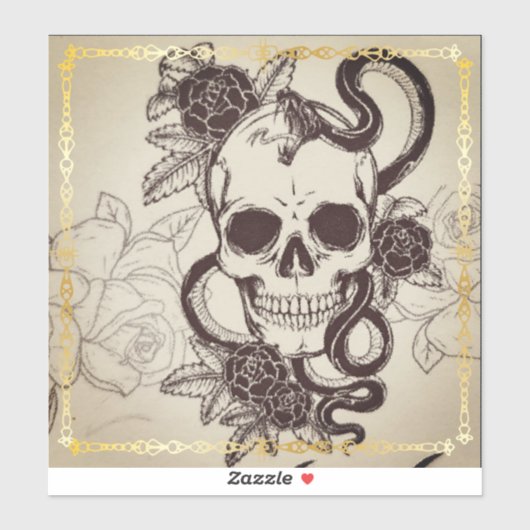 ハロウィーンスカルパターンのシール。 シール (シート)