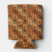 ハロウィーンスカルパターンブラック銅 缶クーラー (裏面)