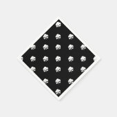 ハロウィーンスカルパターン白黒紙 スタンダードカクテルナプキン (角)