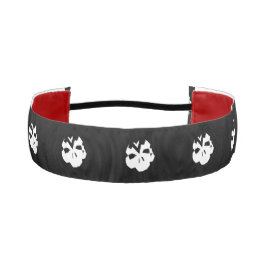 ハロウィーンスカルパターン白黒 アスレチックヘッドバンド