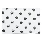 ハロウィーンスカルパターン白黒 枕カバー (正面右)