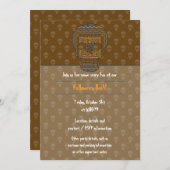 ハロウィーンスカルパーティの招待状 招待状 (正面/裏面)