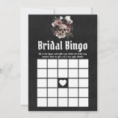 ハロウィーンスカルブライダルシャワーブライダルビンゴゲーム 招待状 (正面)