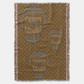 ハロウィーンスカルブランケット スローブランケット (正面縦)