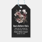 ハロウィーンスカルブーのブライダルシャワー ギフトタグ (正面)