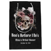 ハロウィーンスカルブーのブライダルシャワー ミディアムペーパーバッグ (正面)