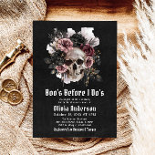 ハロウィーンスカルブーのブライダルシャワー 招待状