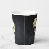 ハロウィーンスカルホワイトローズ 紙コップ (右)