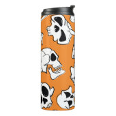 ハロウィーンスカルボーンズドゥードルパターン タンブラー (回転左)
