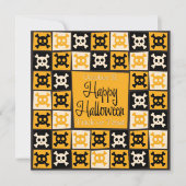 ハロウィーンスカルモザイク 招待状 (正面)